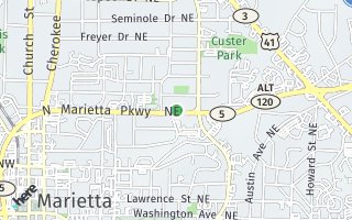 Map of 455 N Marietta Pkwy, Marietta, GA 30060, USA