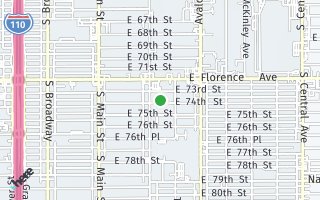 Map of 323 E. 74th St, Los Angeles, CA 90003, USA