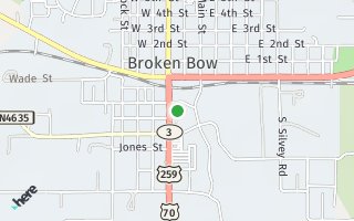 Map of 303 S Park Drive, Broken Bow, OK 74728, USA