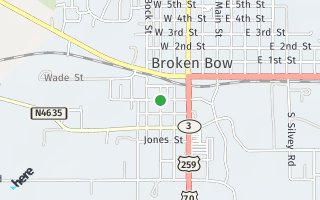 Map of 301 South McClure, Broken Bow, OK 74728, USA