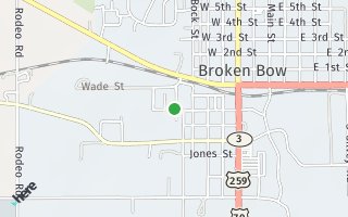 Map of 210 Wallace St, Broken Bow, OK 74728, USA