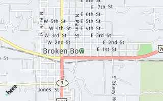Map of 170 E 1st Street, Broken Bow, OK 74728, USA