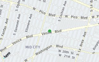 Map of 1560 S. Burnside Ave, Los Angeles, CA 90019, USA