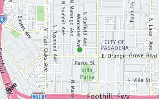 Map of 748 Worcester Avenue, Pasadena, CA 91104, USA