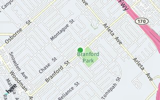 Map of 13343 Branford Street, Arleta, CA 91331, USA