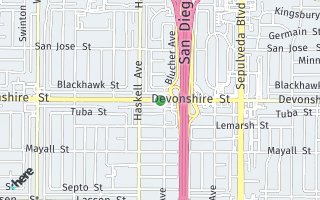Map of 15709 Devonshire Street, Granada Hills, CA 91344, USA