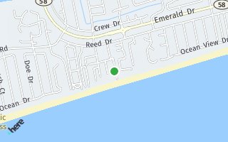 Map of 143 Boardwalk RV Park, Emerald Isle, NC 28594, USA