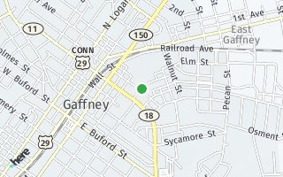 Map of 301 E Robinson Street, Gaffney, SC 29340, USA