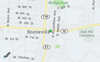 Map of 110 E. Main St, Booneville, AR 72927, USA