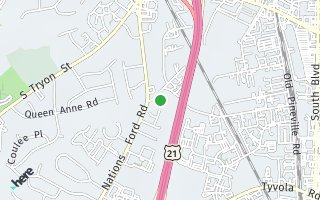 Map of 5613 Joshua Lane, Charlotte, NC 28217, USA