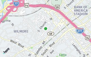 Map of 622 Penn Street, Charlotte, NC 28203, USA