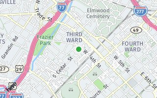 Map of 206 S Cedar Street, Charlotte, NC 28202, USA