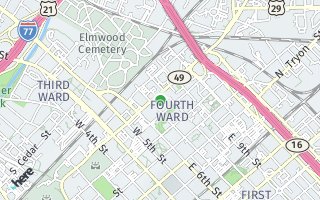 Map of 423 W 8th Street #74, Charlotte, NC 28202, USA