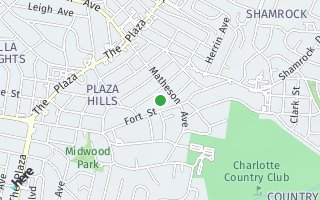 Map of 1715  Division St., Charlotte, NC 28205, USA