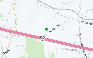 Map of 322 Gunns Road, Ellenboro, NC 28040, USA