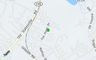 Map of 7218 Fox Point Drive, Charlotte, NC 28269, USA