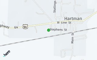 Map of West Stephens St, Hartman, AR 72840, USA