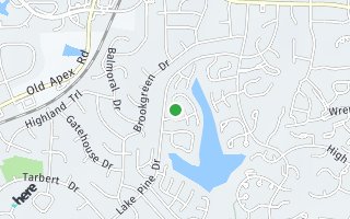 Map of 104 Riverwalk Circle, Cary, NC 27511, USA