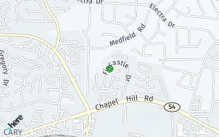 Map of 421 Fincastle Dr., Raleigh, NC 27607, USA