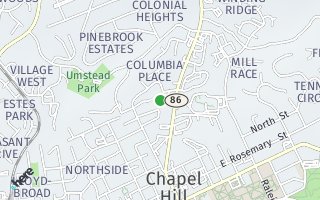 Map of 130  E Longview ST. Unit #B, Chapel Hill, NC 27516, USA