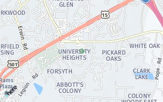 Map of 107 New Cooper SQ 1, Chapel Hill, NC 27517, USA