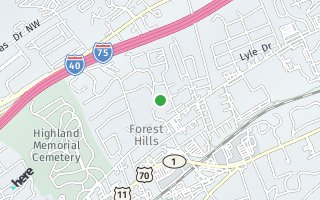 Map of 600 Forest Hills Blvd, Knoxville, TN 37919, USA