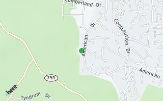 Map of 4443 American Drive, Durham, NC 27705, USA