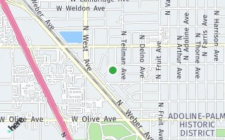 Map of 1046 W Pine Ave,, Fresno, CA 93728, USA