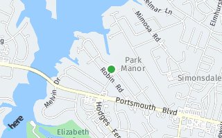 Map of 316  Charlotte Dr., Portsmouth, VA 23701, USA