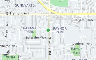 Map of 1401 S Wolfe Rd, Sunnyvale, CA 94087, USA