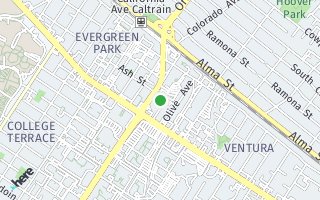 Map of 406 Pepper Ave, Palo Alto, CA 94306, USA