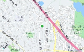 Map of 933 Curlew Ln, Palo Alto, CA 94303, USA