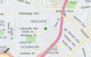 Map of 66 Josiah Ave, San Francisco, CA 94112, USA