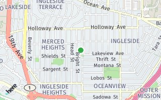 Map of 545 Orizaba Ave, San Francisco, CA 94132, USA
