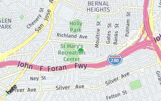 Map of 348 Benton Ave, San Francisco, CA 94110, USA