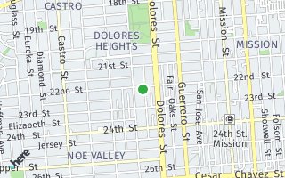 Map of 104 Chattanooga, San Francisco, CA 94114, USA
