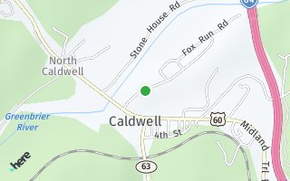 Map of Route 60 East, Caldwell, WV 24925, USA