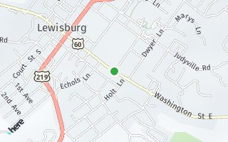 Map of 1722 E WASHINGTON ST, Lewisburg, WV 24901, USA