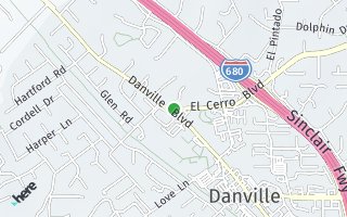 Map of 629 Garden Creek Place, Danville, CA 94526, USA