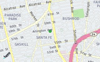 Map of 831 Arlington Ave, Oakland, CA 84608, USA