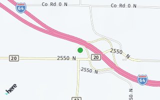 Map of 750 County Road 2550N, Burnt Prairie, IL 62820, USA