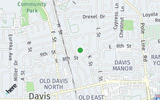 Map of 1109 Dartmouth Place, Davis, CA 95616, USA