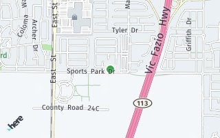 Map of 1352 Cox Drive, Woodland, CA 95776, USA