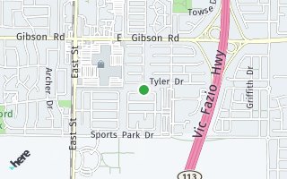 Map of 1343 Newton Drive, Woodland, CA 95776, USA