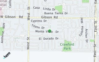 Map of 301 Monte Vista Ave, Woodland, CA 95695, USA