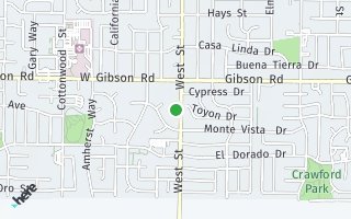 Map of 1502 West Street, Woodland, CA 95695, USA