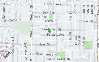 Map of 206 Pendegast Street, Woodland, CA 95695, USA