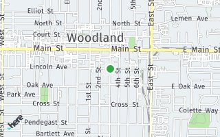 Map of Downtown Suites  3 bedroom plan, Woodland, CA 95695, USA