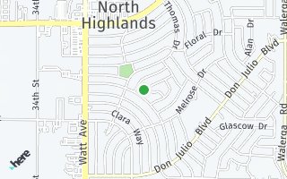 Map of 6509 Holiday Way, North Highlands, CA 95660, USA