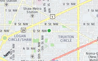Map of 1604  New Jersey Ave NW, Washington, DC 20001, USA